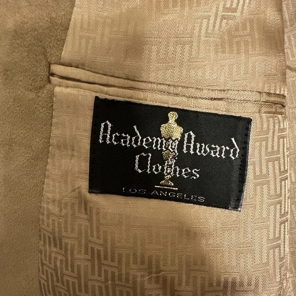 Vintage The Academy Award Clothes Halston Suede Sports Coat Blazer Jacket Sz Xl